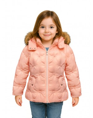 Girls Jacket Quilted Bubblegum